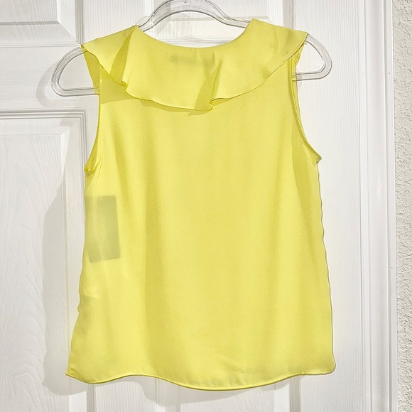 Zara Yellow Ruffle Front Flowy Tank Top - Size Small - Picture 4 of 5